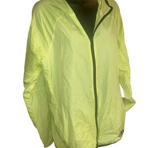 adidas Neon Yellow & Black Windbreaker Sporty Jacket